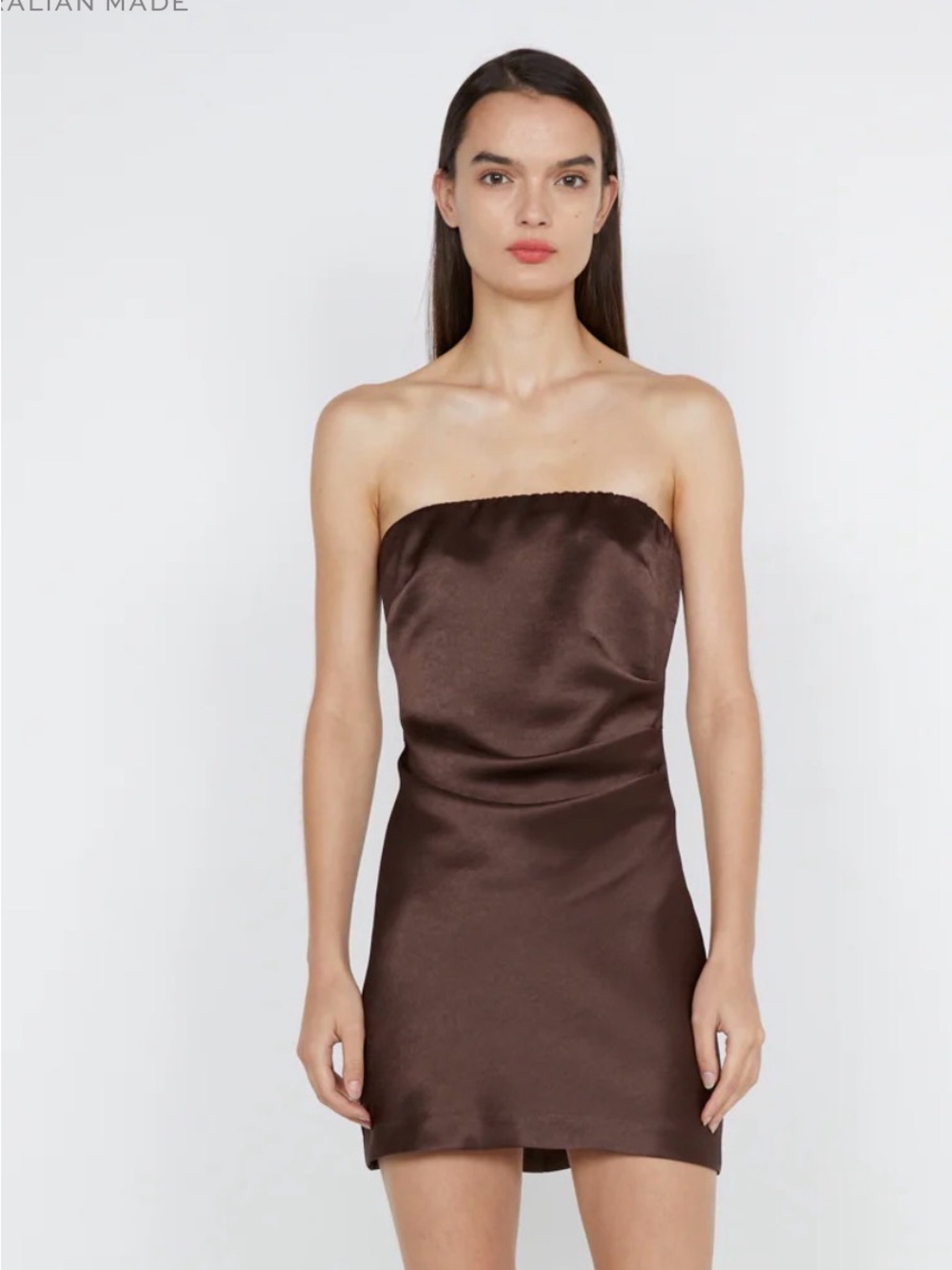 Bec + Bridge Ymone Strapless Mini Dress Dark Chocolate Size 2